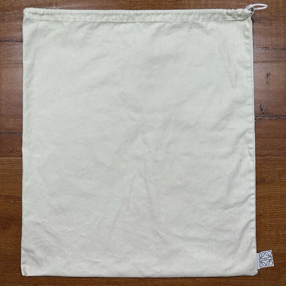 Loewe Dust Bag 21.5"x19" Ivory Drawstring Cover Protector Storage Shoes Heels